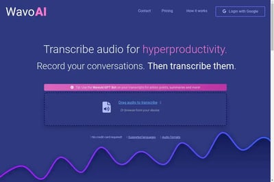 Wavo - AI-Powered Transcripts & Interactive Summarization preview